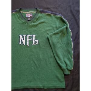 Vintage NFL Logo National Football League Heavy Knit Green, Navy Sweater XL